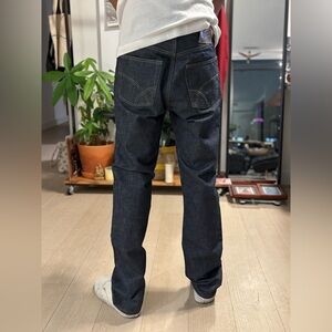 VINTAGE GAS JEANS MEMPHIS FIT RAW DENIM BUTTON FLY 29X32